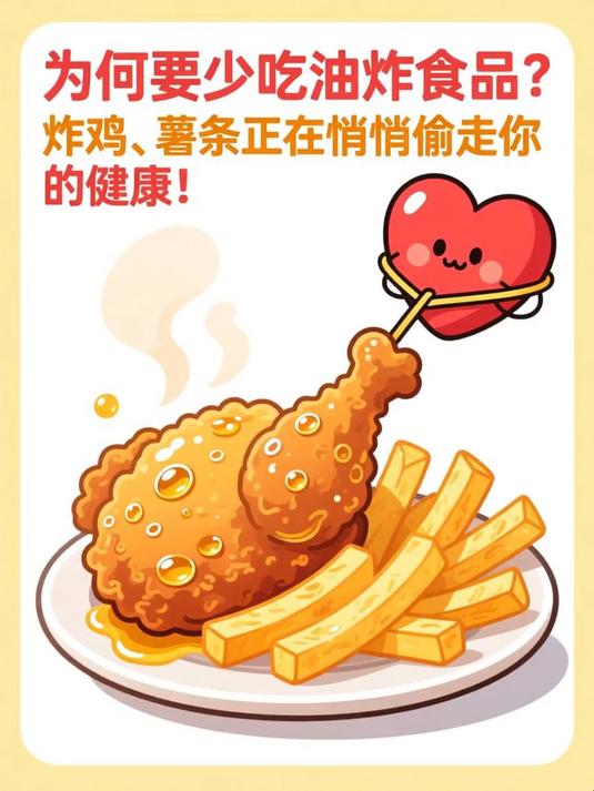为何要少吃油炸食品？炸鸡、薯条正在悄悄偷走你的健康！#健康扬帆季#
