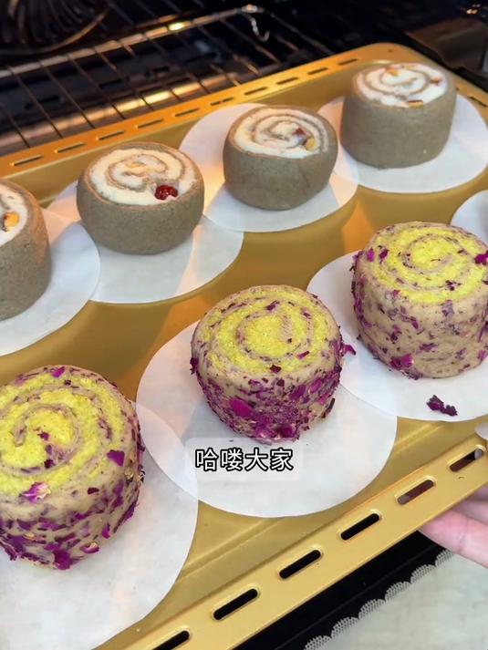 大黄米玫瑰加五黑红枣山药馒头