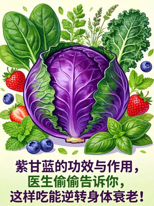 紫甘蓝的功效与作用,医生偷偷告诉你,这样吃能逆转身体衰老!