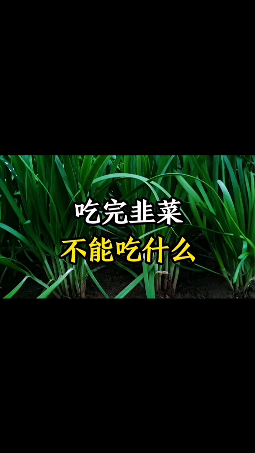 你知道吃完韭菜不能吃什么吗