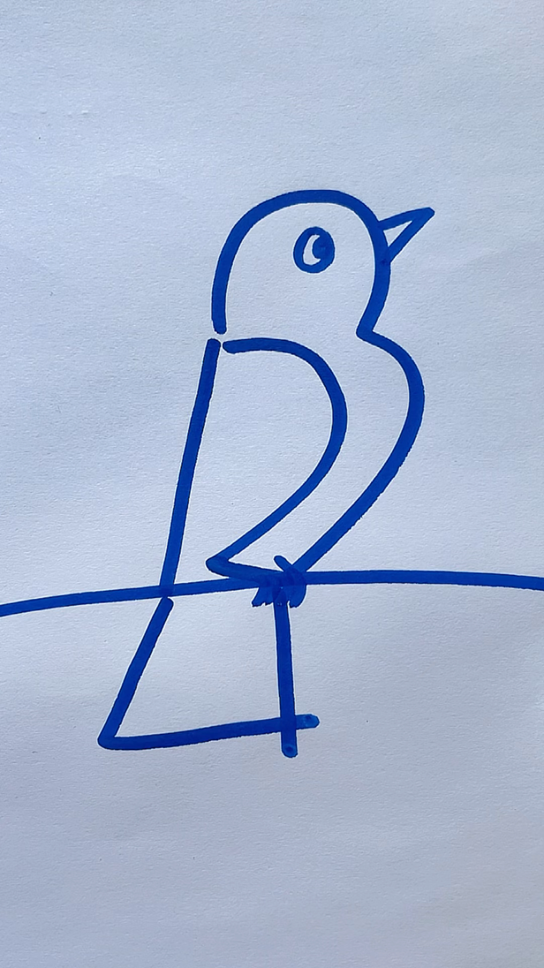 有趣的小鸟画法,用数字画小鸟