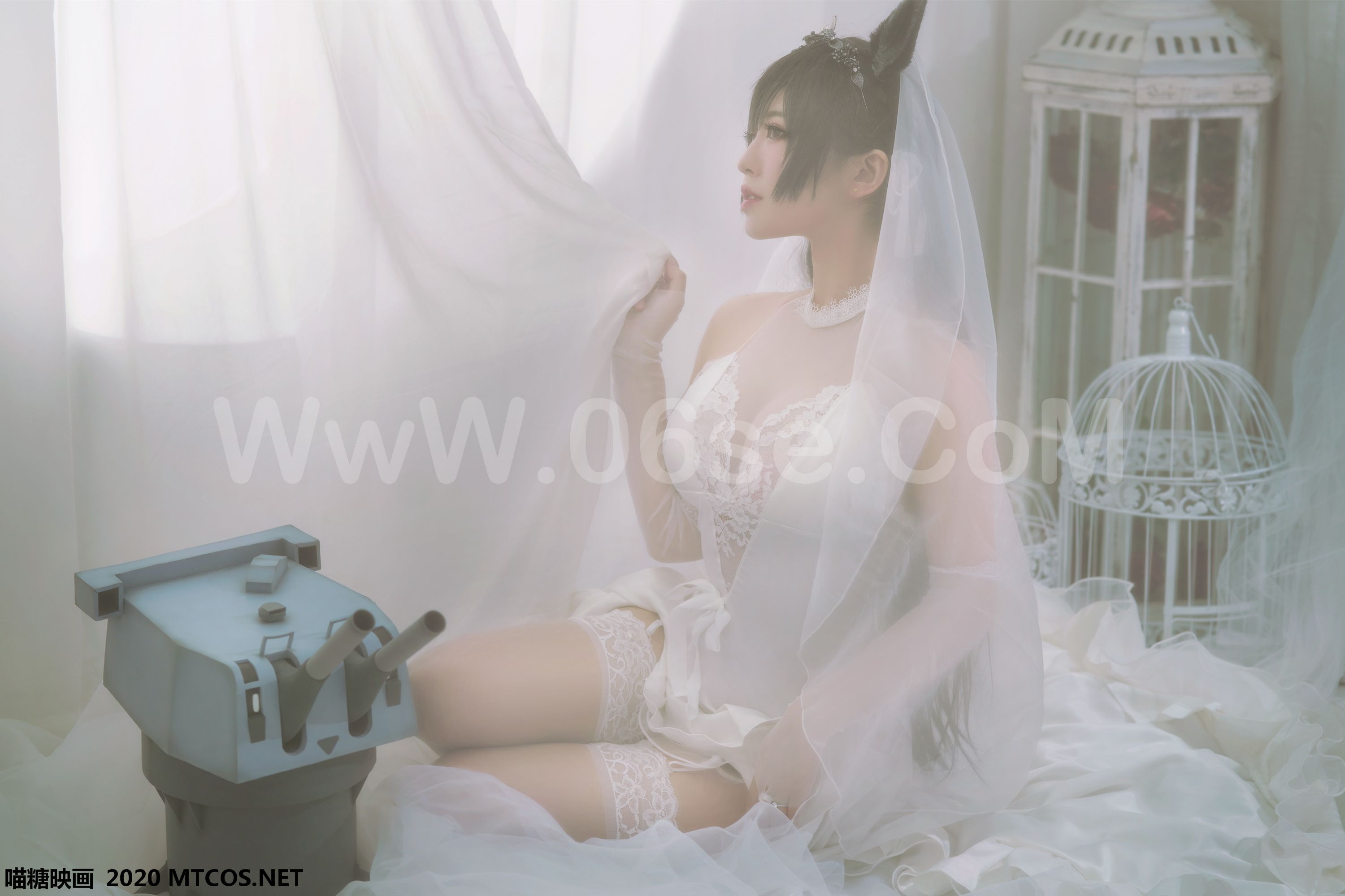 图片[10]-[MTCos] 喵糖映画 Vol.115 半半子 婚纱爱宕-六色网