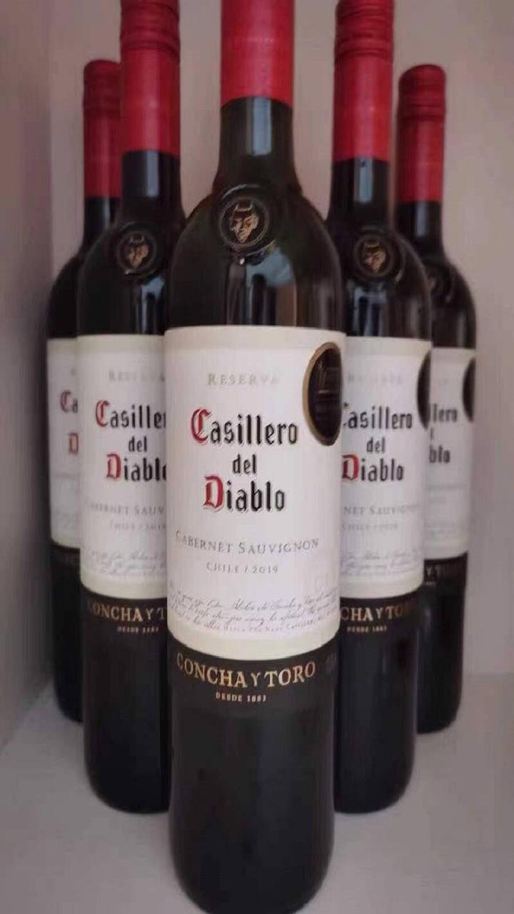 智利原瓶进口红酒干露红魔鬼红葡萄酒6瓶整箱装