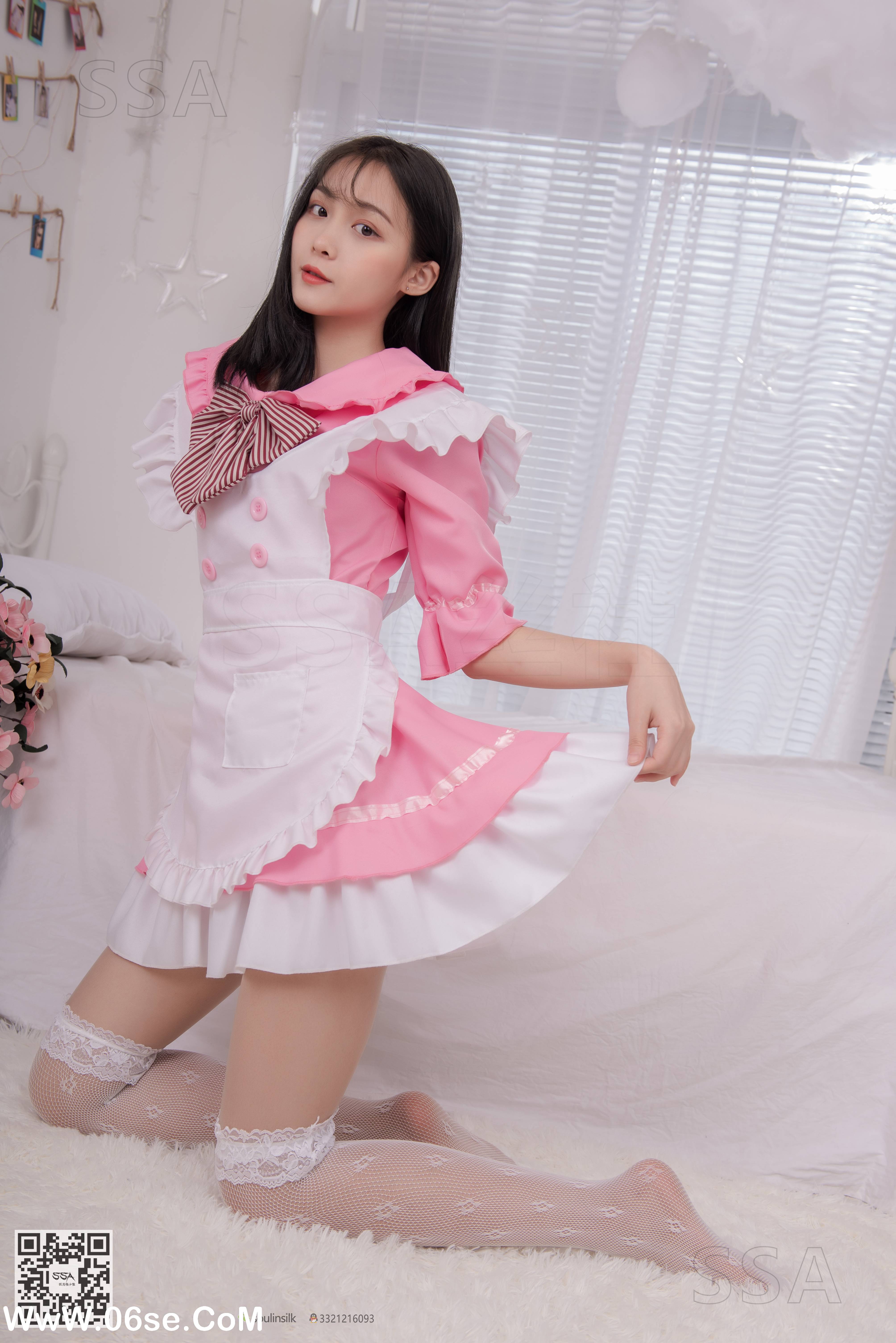 图片[109]-[SSA丝社] NO.148 丽萍 粉色女仆装白丝穿搭示范[165P1.54G]-六色网