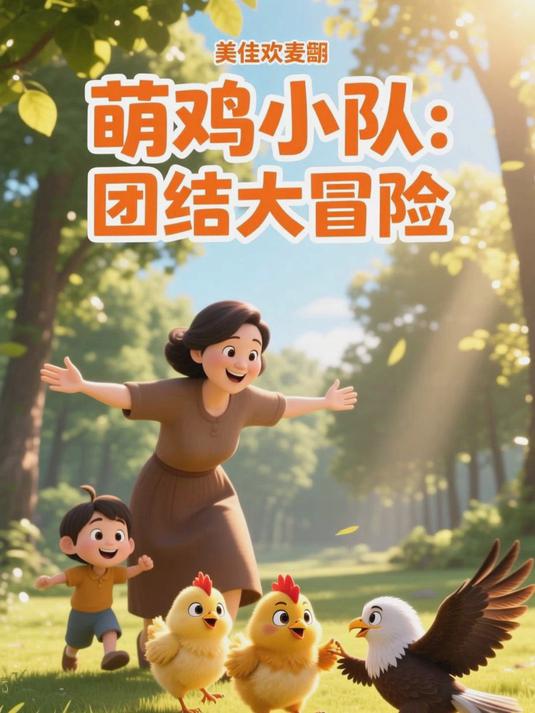 萌鸡小队做游戏，老鹰捉小鸡真好玩