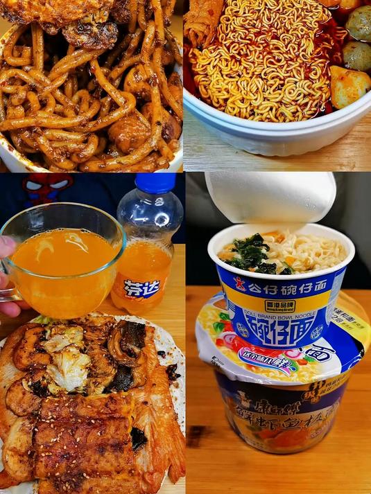 超浓郁的海鲜面 泡面 汤达人 海鲜豚骨拉面