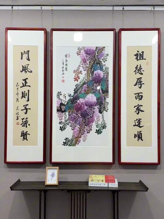 新中式手绘花鸟中堂画