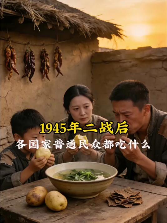 1945年二战后，10个国家普通民众都吃啥#历史原来这么有趣#