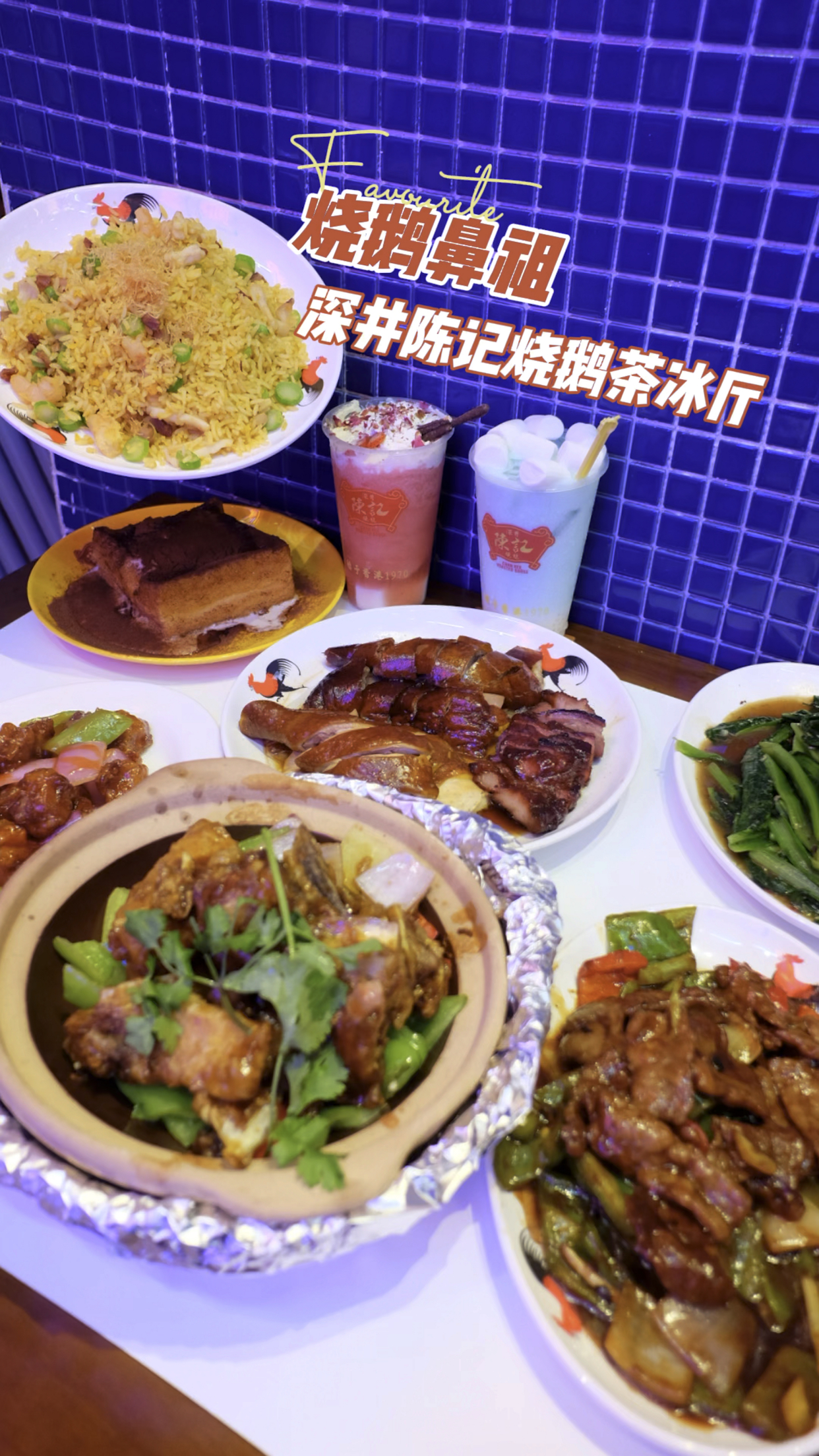 吃烧鹅来哪里,当然来深井陈记烧鹅茶餐厅,香香脆脆,超满足～