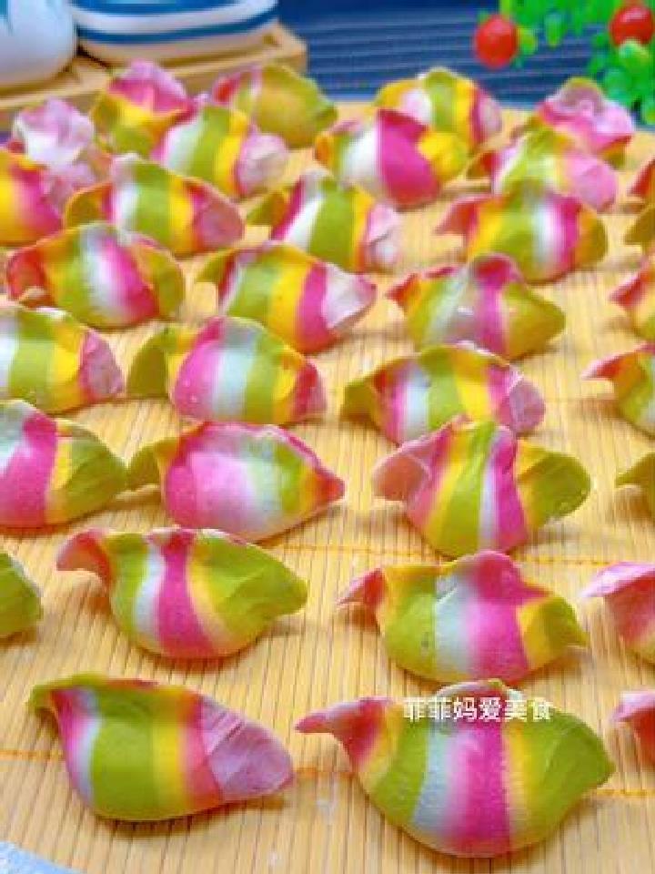 彩虹饺子做法,红红火火过大年