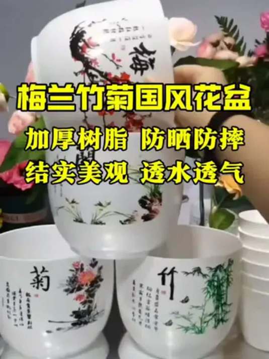 不到十几块,四个国风陶瓷大花盆,实用又美观
