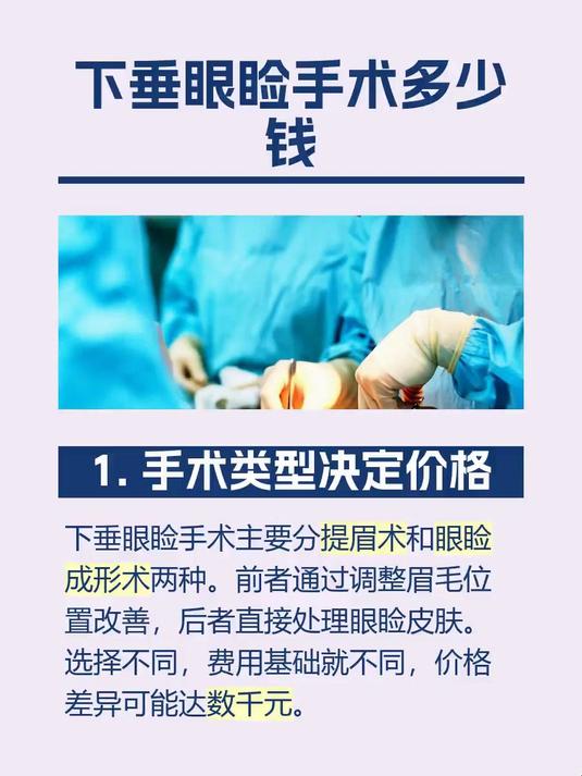 #马上健康过大年#下垂眼睑手术多少钱