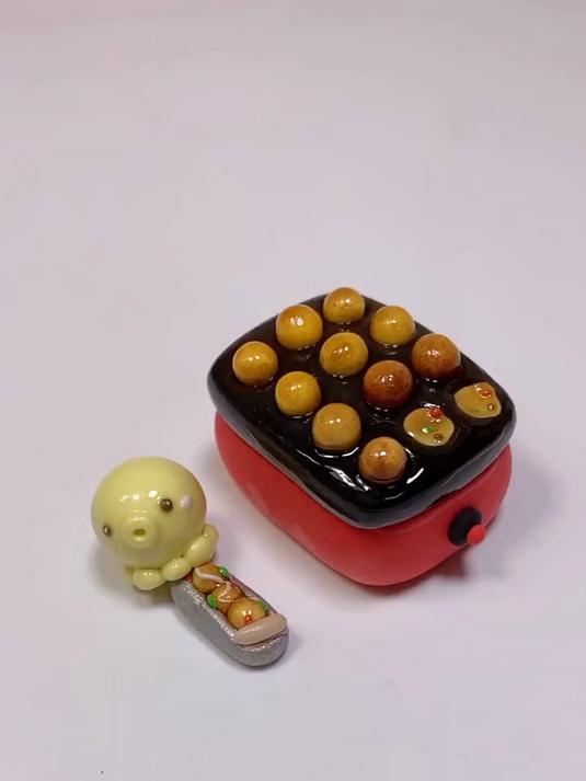 超轻粘土 章鱼小丸子 想吃想吃想吃