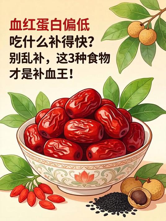 血红蛋白偏低吃什么补得快？别乱补，这3种食物才是补血王！