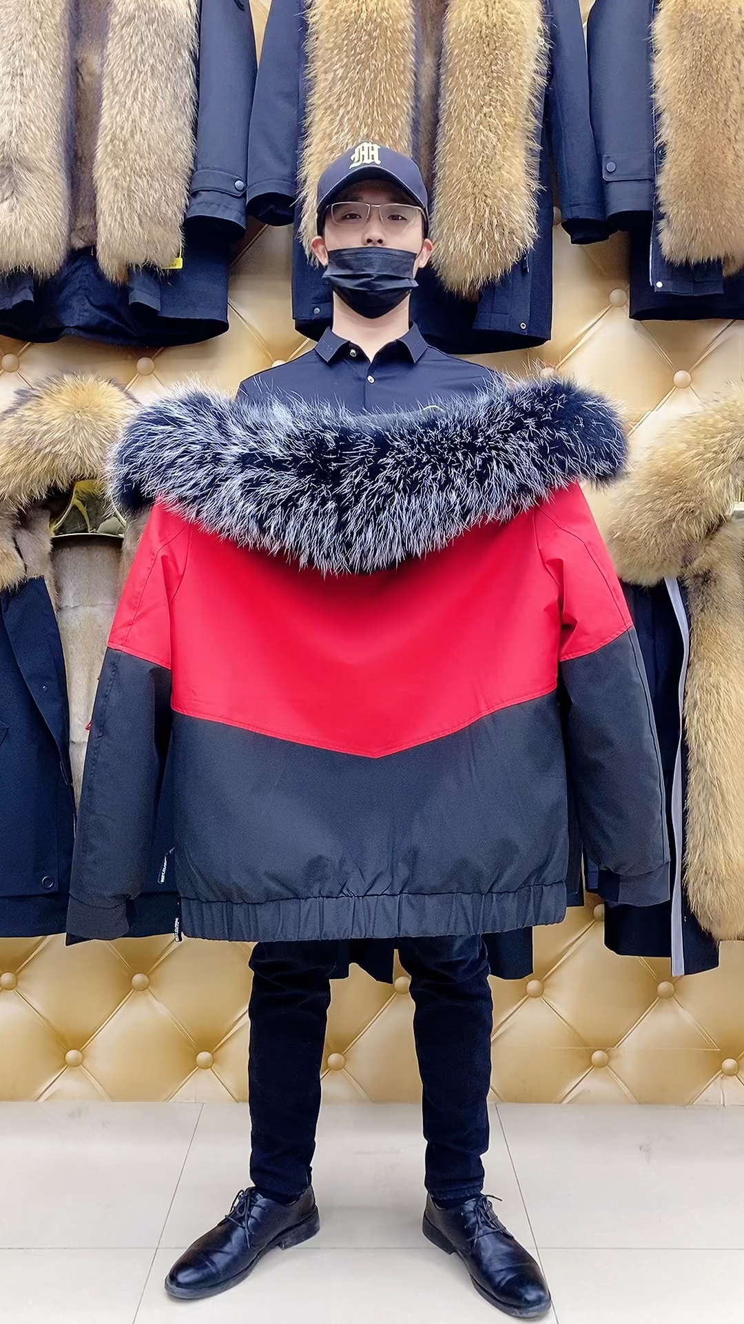 男式年轻款时尚夹克款派克服,兔毛内胆保暖不是问题,时尚保暖就是它了