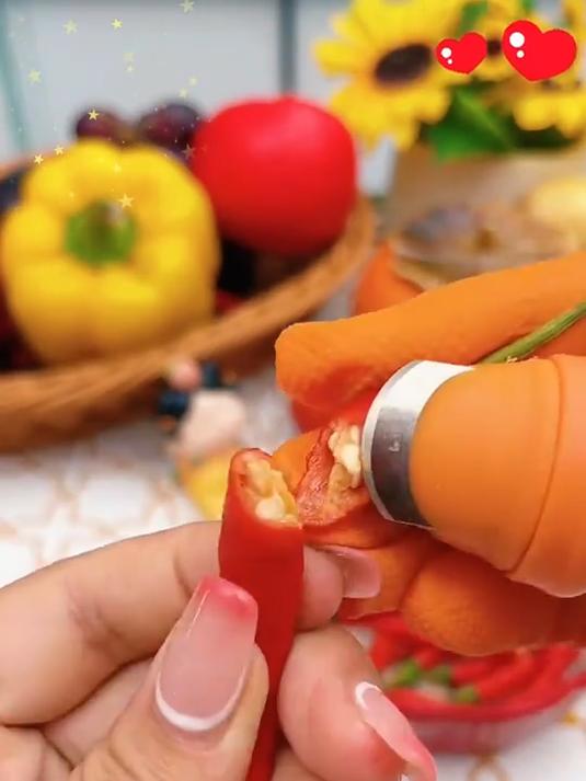 摘菜护甲神器多功能拇指刀花椒采摘掐豆角手指保护套农用护手工具