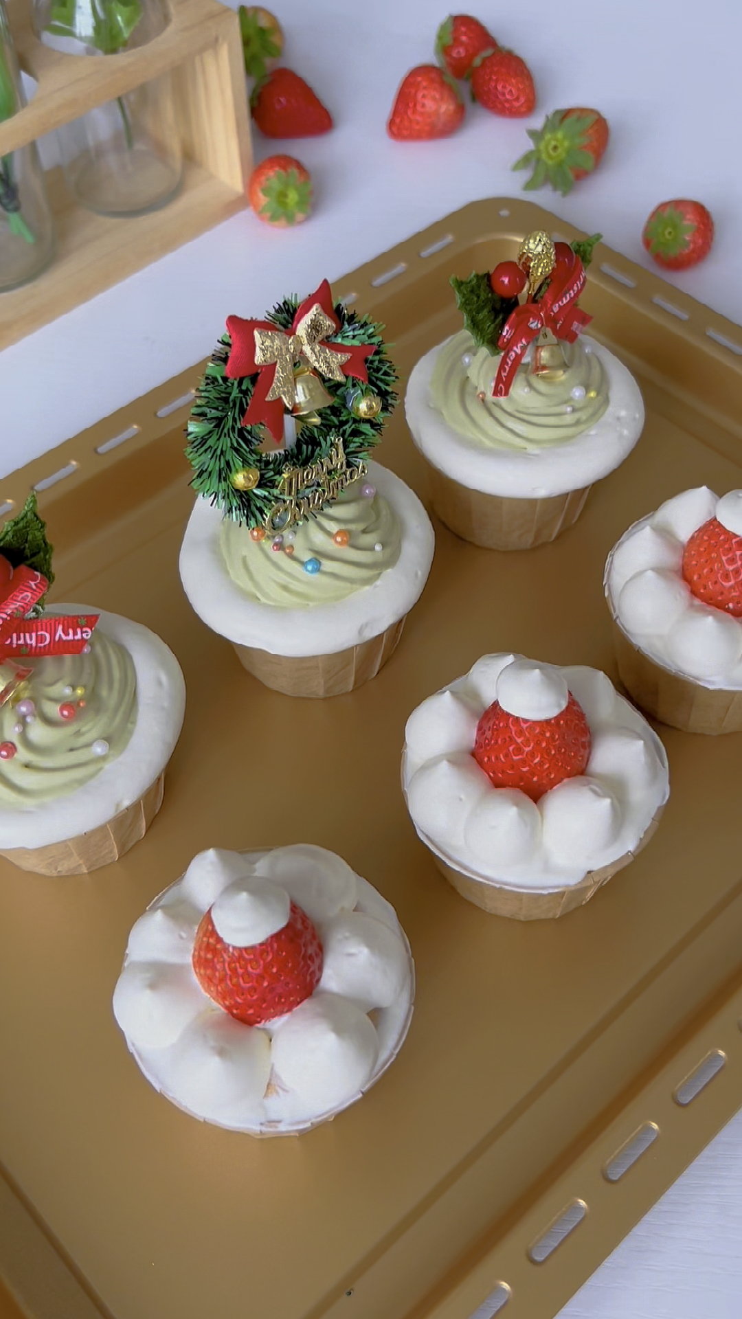 不需要抹面技术的小蛋糕,圣诞的氛围感拉满