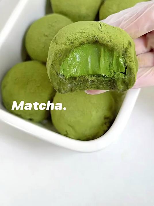 免烤箱抹茶生巧大福冰淇淋口感巨巨浓郁