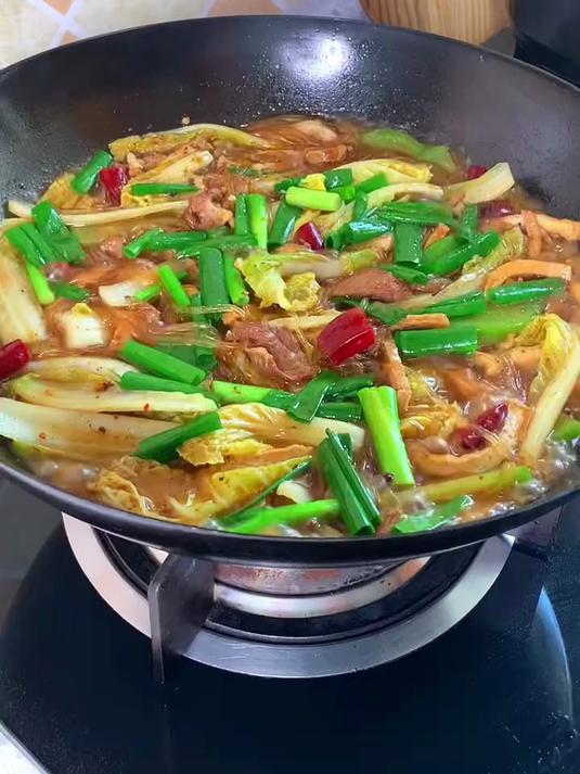 吃来吃去还是喜欢家常饭，豆腐粉条菜热乎乎的暖心又暖胃