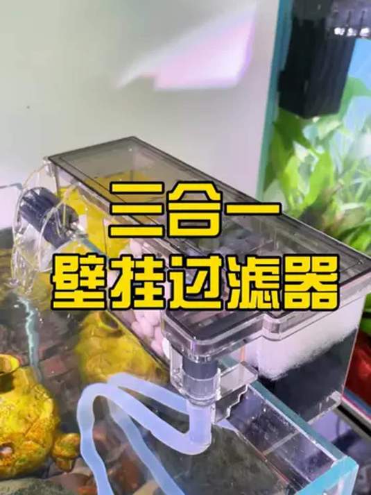60 以下小鱼缸必备!三合一壁挂过滤器,颜值高性价比佳