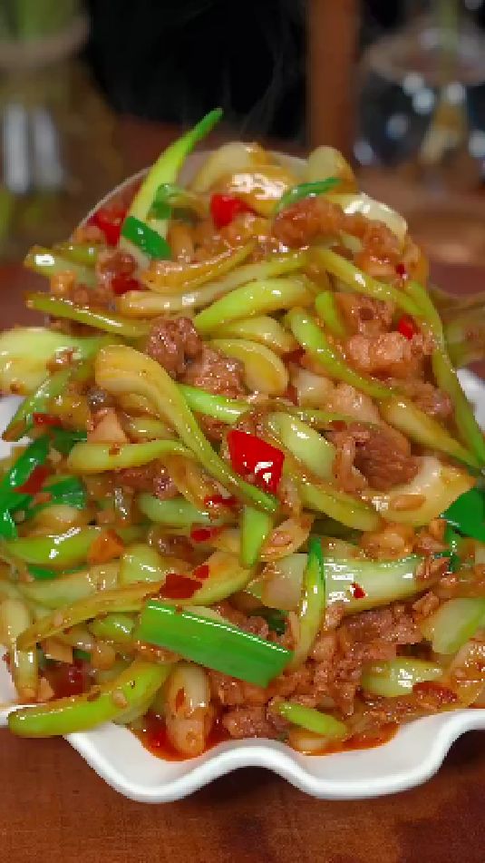 肉炒油菜的做法