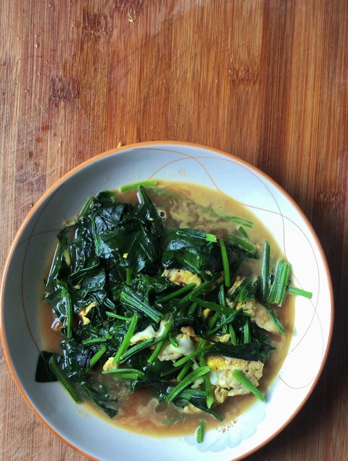 菠菜可以炒鸡蛋吗,当然可以,营养美味,好吃下饭