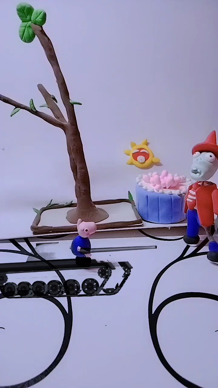小猪乔治发现一个僵尸和一个蝎子精