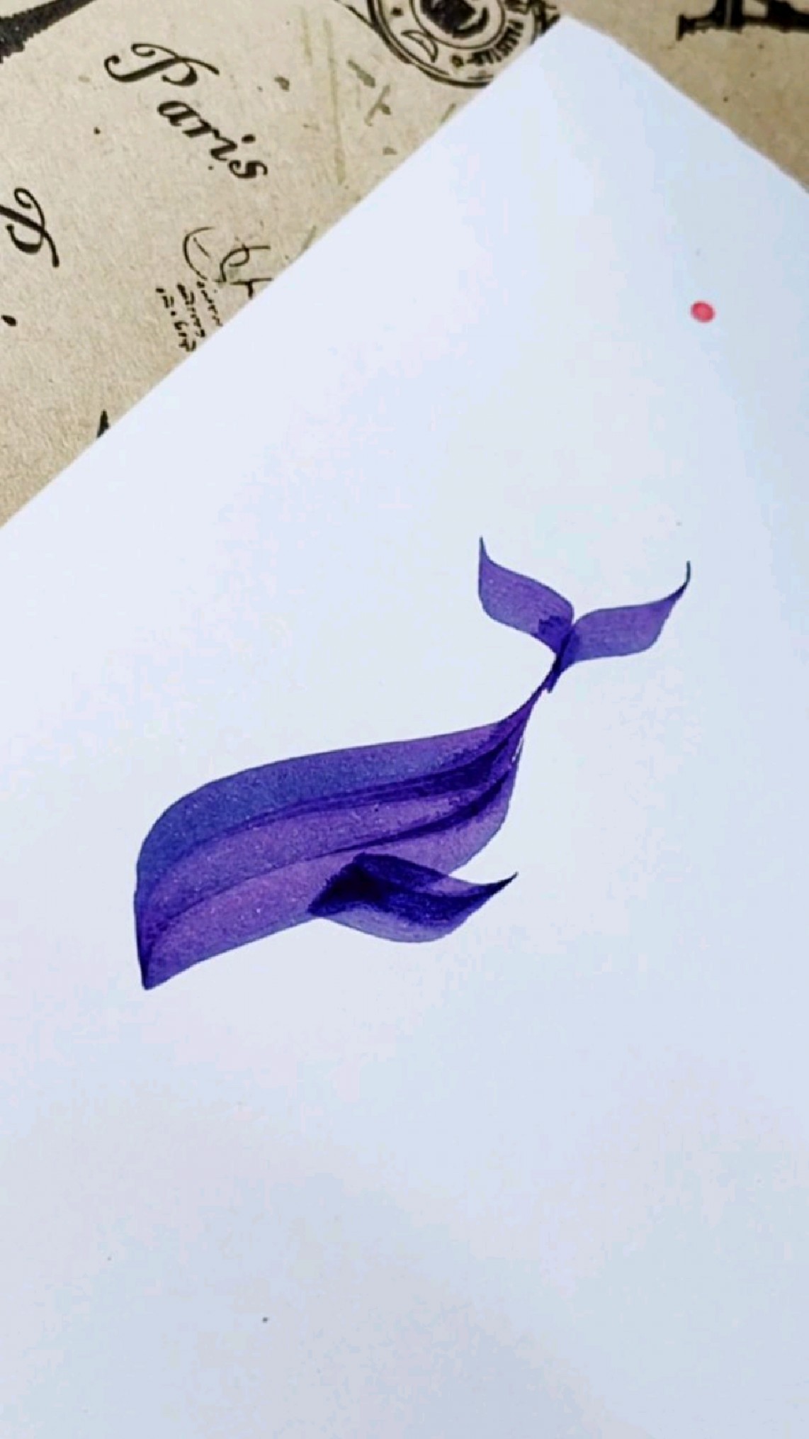 手绘一只小海豚
