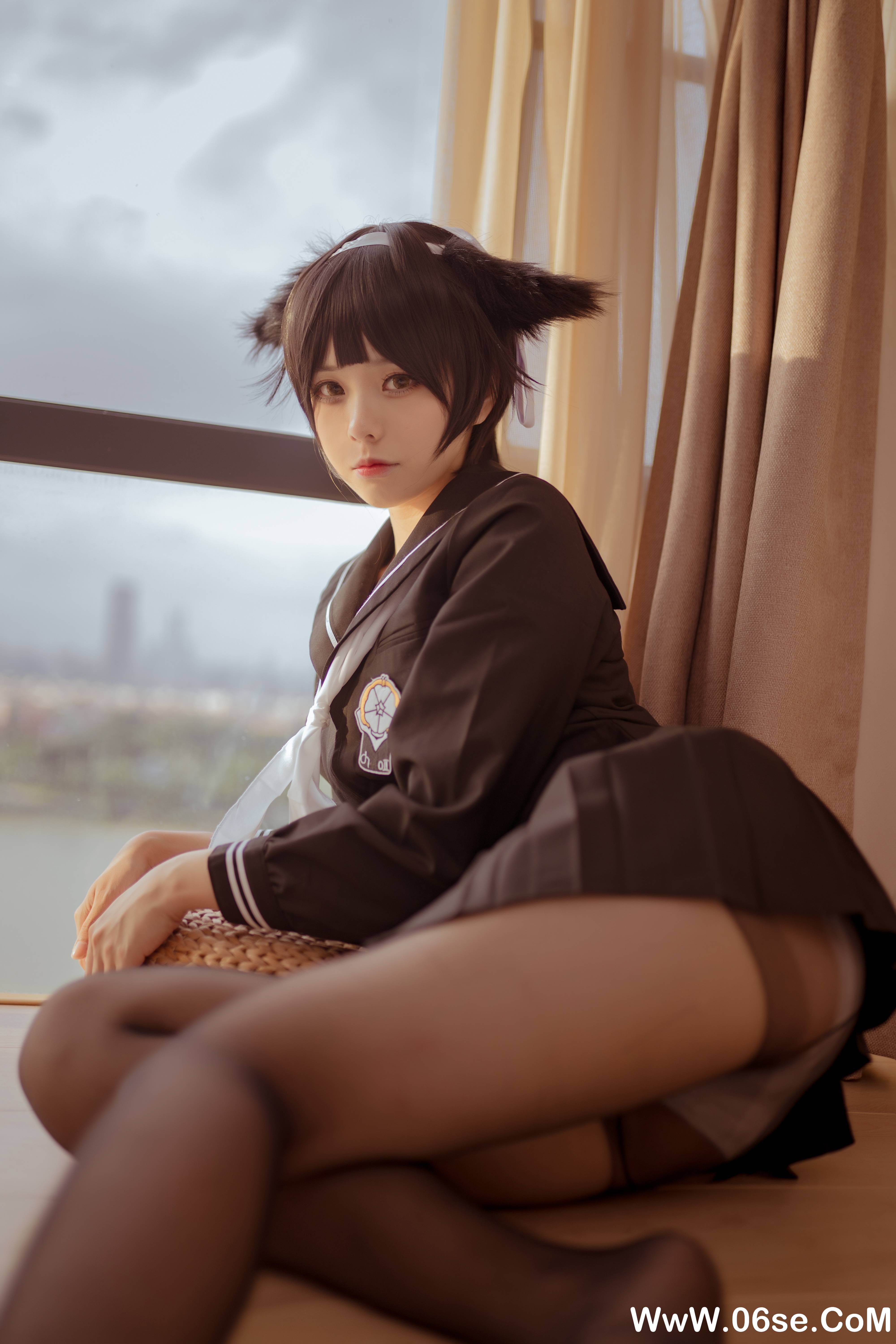 图片[2]-前羽 NO.008 — 小野妹子w 校服 [28P250M]-六色网