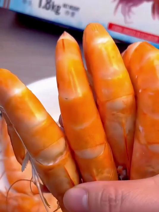 冲鸭！厄瓜多尔白虾大只新鲜，鲜甜味浓～