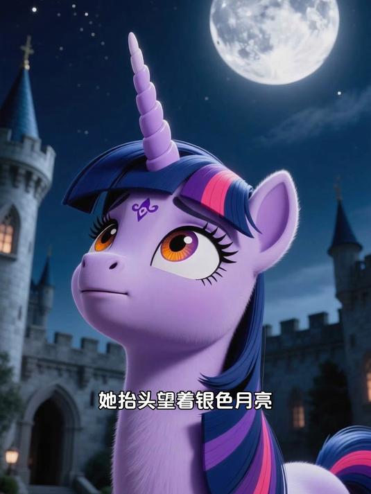 动漫小马宝莉:紫悦和音韵公主,共舞月光下的华尔兹