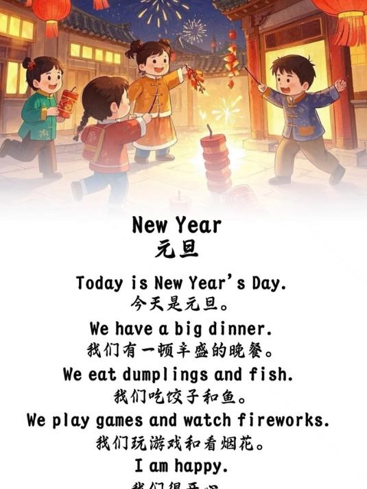 「每日英语听读」元旦