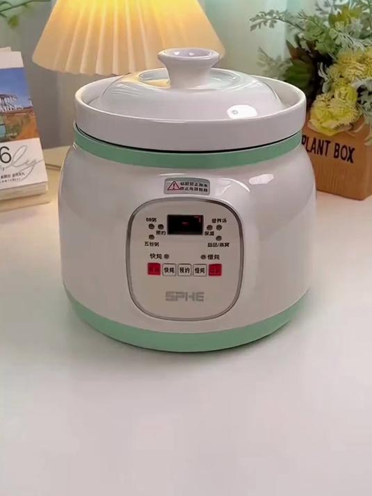 陶瓷电炖锅,炖汤煲汤煮粥排骨汤鸡汤,用它一键搞定!