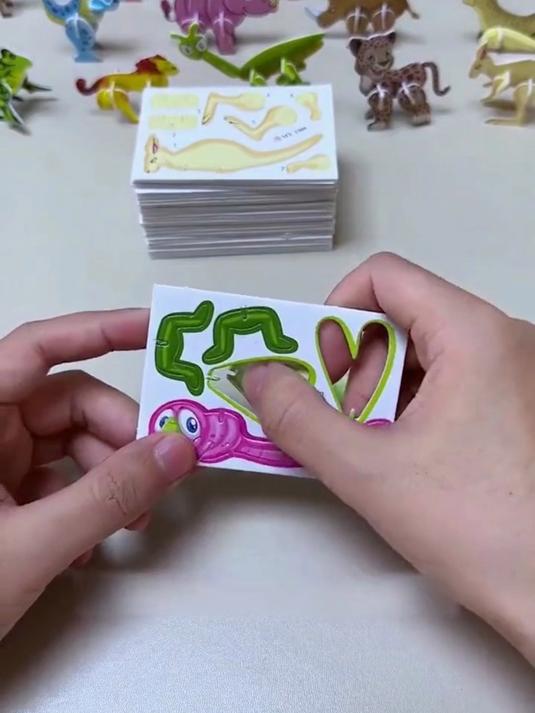 卡通拼装立体拼图教学标本恐龙儿童玩具益智diy模型幼儿园奖品
