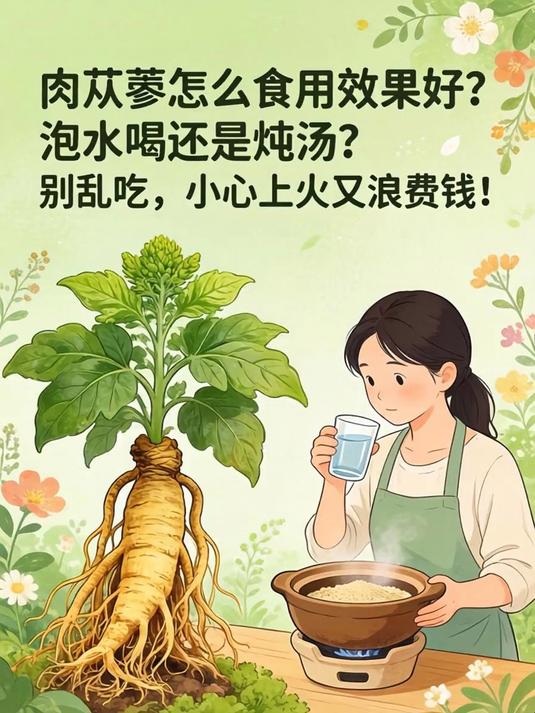 肉苁蓉怎么食用效果好?泡水喝还是炖汤?别乱吃,小心上火又浪费钱!