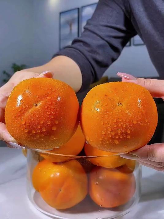 一年就吃这么一个月的巧克力脆柿子，咬一口嘣脆，每一个都有糖心