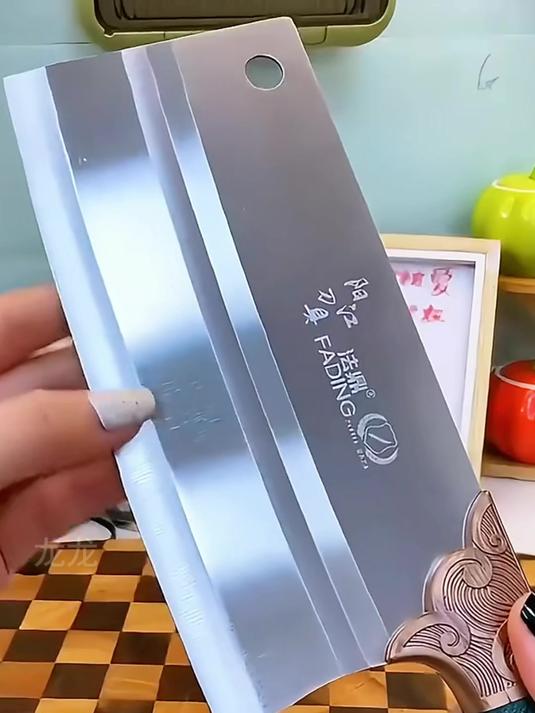 阳江菜刀推荐!手工锻打菜刀,斩切两用菜刀,厨房家用菜刀!