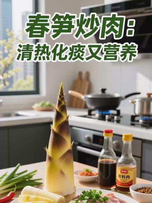 炒春笋炒肉 清热化痰补营养