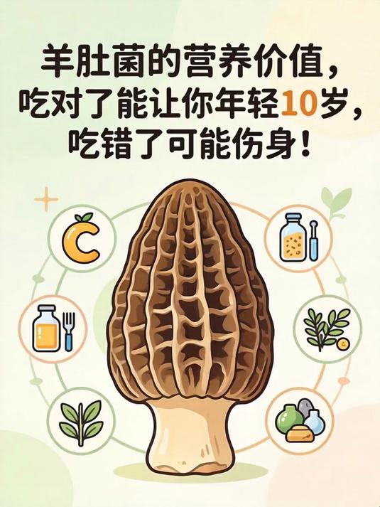 羊肚菌的营养价值,吃对了能让你年轻10岁,吃错了可能伤身!
