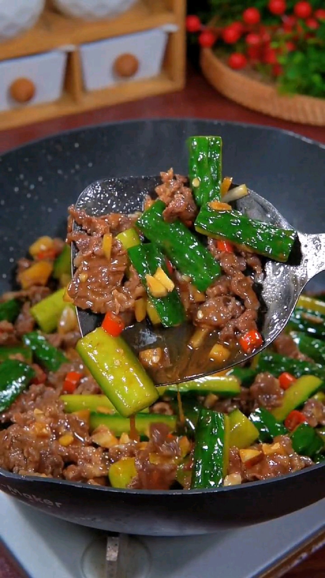 超级下饭的黄瓜炒牛肉,一定要多煮点米饭