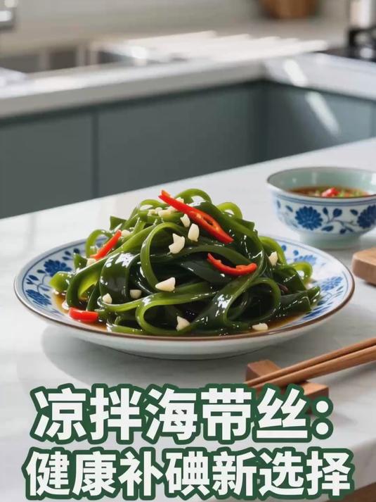 居家做凉拌海带丝，补充碘质，身体机能更稳定