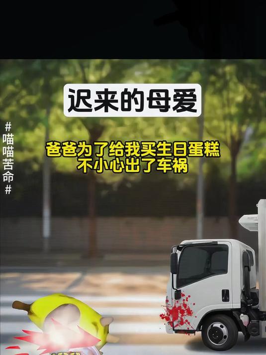 喵喵苦命-迟来的母爱 第五集，爸爸为了给我买生日蛋糕出了车祸！