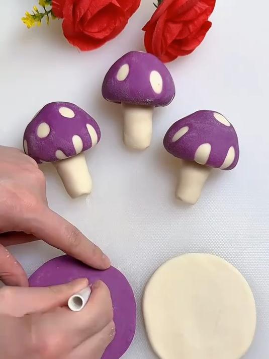 紫伞伞白杆杆,花样面食,特别好看都不舍得吃了