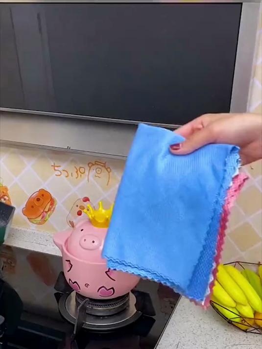 鱼鳞吸水抹布,擦完干净不留痕