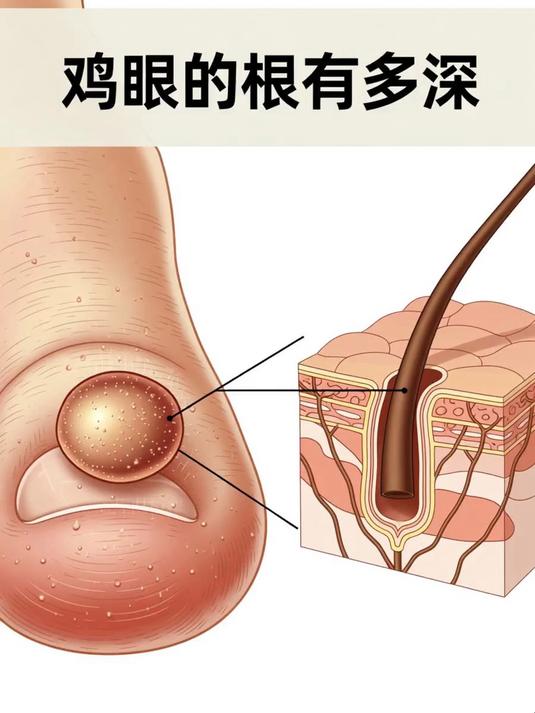 鸡眼的根有多深