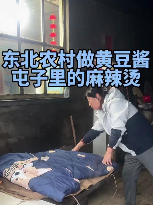 东北农村做黄豆酱吃屯子里的麻辣烫 #春日收藏家#