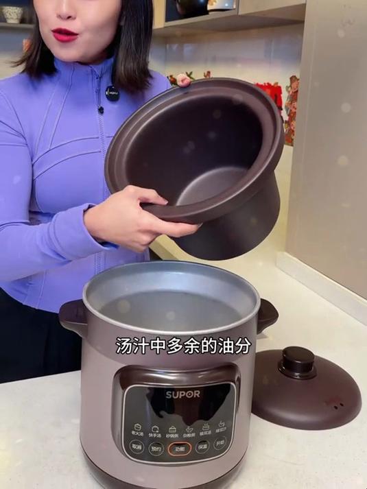 煲汤怕溢锅糊底？紫砂电炖锅文火慢炖，不溢锅不糊底超省心