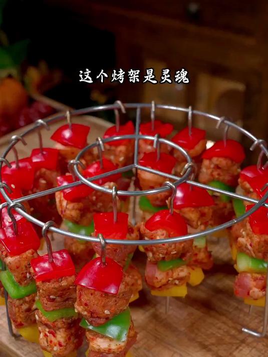告别外出撸串！空气炸锅烤架在家轻松解锁烤串自由，干净又方便