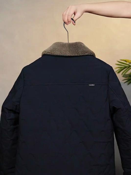 「羊羔绒毛领+纳米貂绒」冬季新款翻领外套男加厚保暖棉衣