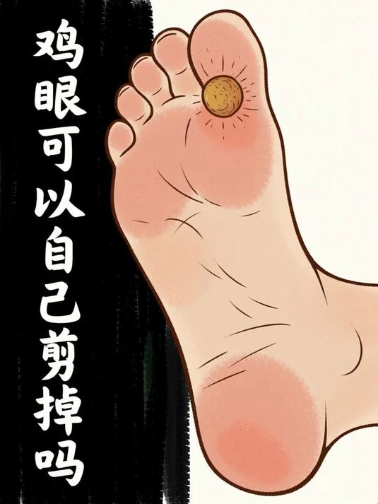 鸡眼可以自己剪掉吗